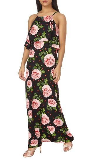 Women's Dorothy Perkins Popover Maxi Dress Us / 6 Uk - Black