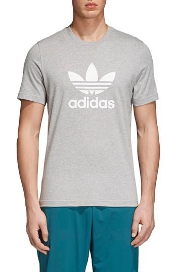 Men's Adidas Originals Trefoil T-shirt - Grey