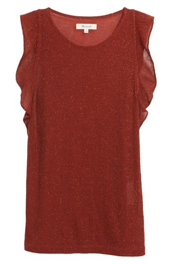 Women's Madewell Metallic Ruffle Tank