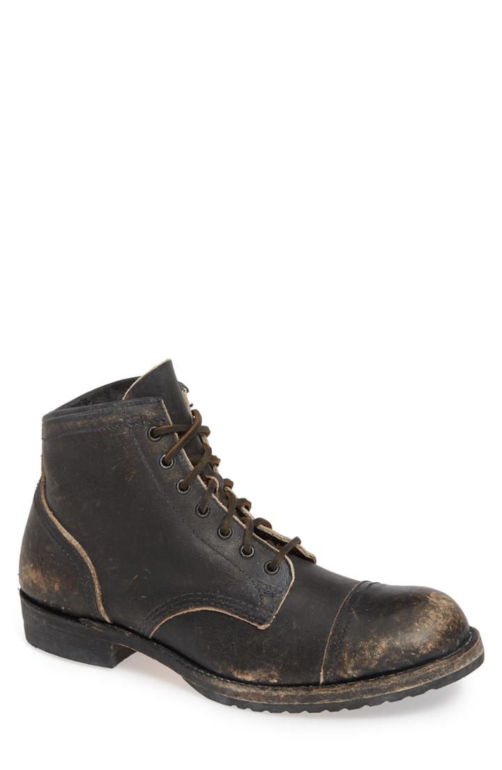 Men's Frye Logan Cap Toe Boot M - Black
