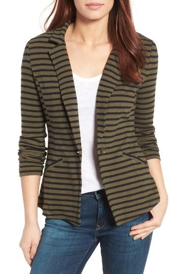 Petite Women's Caslon Knit One-button Blazer - Green