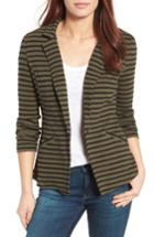 Petite Women's Caslon Knit One-button Blazer - Green