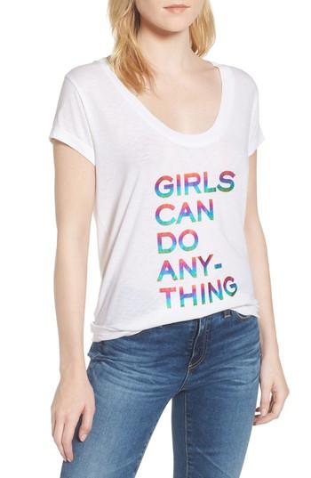 Women's Zadig & Voltaire Girls Can Do Anything Graphic Tee - White