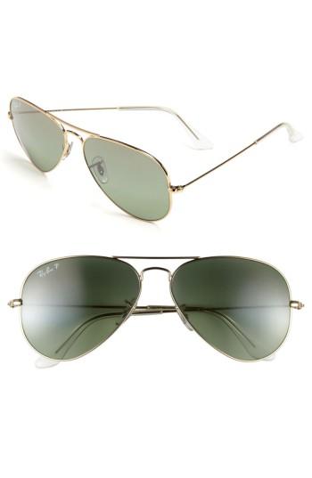 Women's Ray-ban Original Aviator 58mm Polarized Sunglasses -