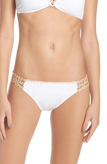 Women's The Bikini Lab Crochet Bikini Bottoms - White