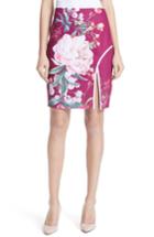 Women's Ted Baker London Kalena Serenity Side Slit Pencil Skirt - Burgundy