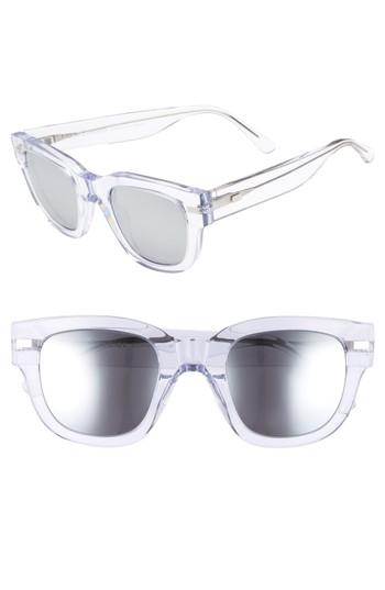 Women's Acne Studios 47mm Sunglasses - Clear/ Silver Mirror