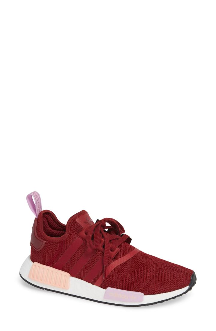 Women's Adidas Nmd R1 Athletic Shoe .5 Women's / 6.5 Men's M - Burgundy