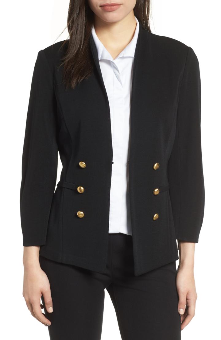 Women's Ming Wang Button Detail Knit Jacket