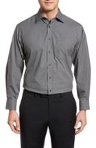 Men's Nordstrom Men's Shop Smartcare Classic Fit Check Dress Shirt .5 33 - Black