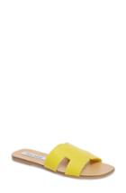 Women's Steve Madden Sayler Slide Sandal .5 M - Yellow