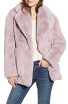 Women's Madewell Faux Fur Coat - Purple