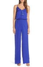 Women's Lilly Pulitzer Tinley Sleeveless Ruffle Neck Jumpsuit, Size - Blue