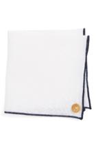 Men's Armstrong & Wilson Stain Glass Linen Pocket Square, Size - White