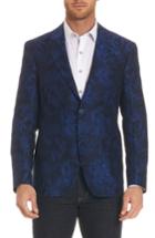 Men's Robert Graham Buxons Linen & Cotton Sport Coat - Blue