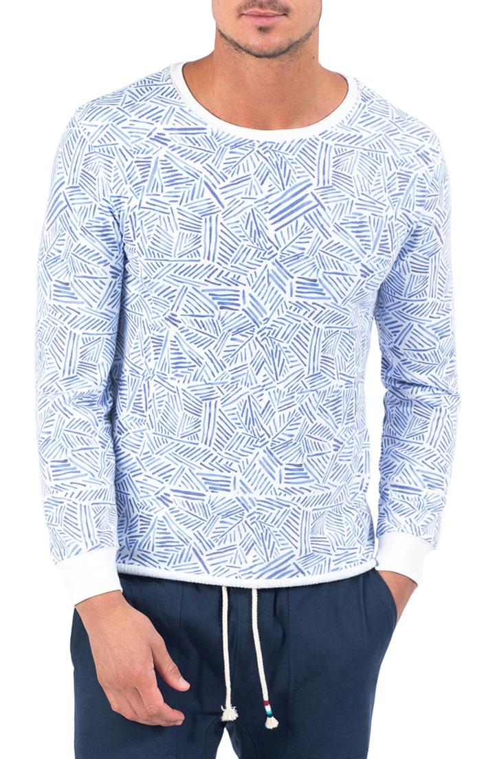 Men's Sol Angeles Habana Blues Fleece Pullover, Size - Blue