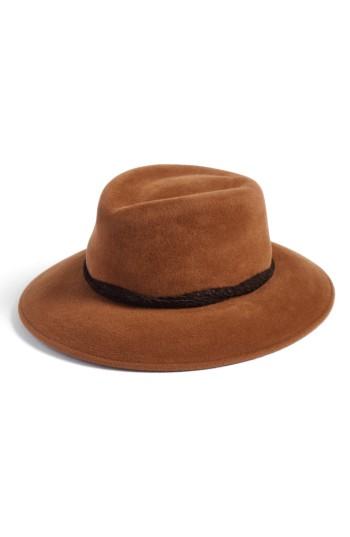 Women's Eric Javits Anette Fur Felt Fedora - Brown
