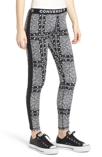 Women's Converse X Miley Cyrus Bandana Print Leggings - Black