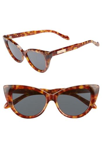Women's Sonix Kyoto 51mm Cat Eye Sunglasses - Tawny Tortoise/ Black Solid