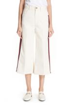 Women's Gucci Ribbon Detail Wide Leg Crop Jeans