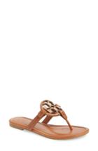 Women's Tory Burch Metal Miller Flip Flop M - Brown