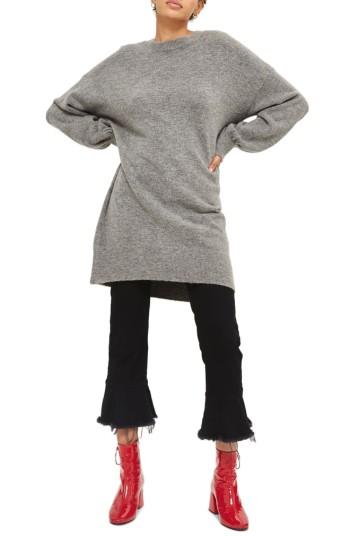 Women's Topshop Sweater Dress Us (fits Like 2-4) - Grey