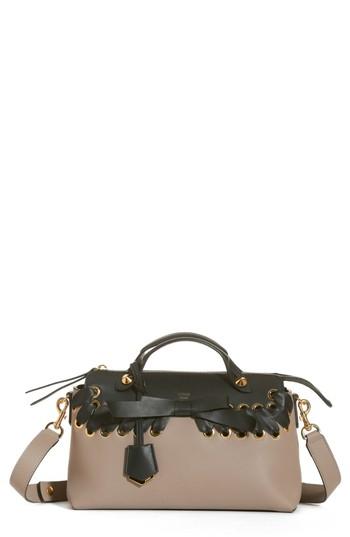 Fendi Medium By The Way Colorblock Leather Shoulder Bag - Grey