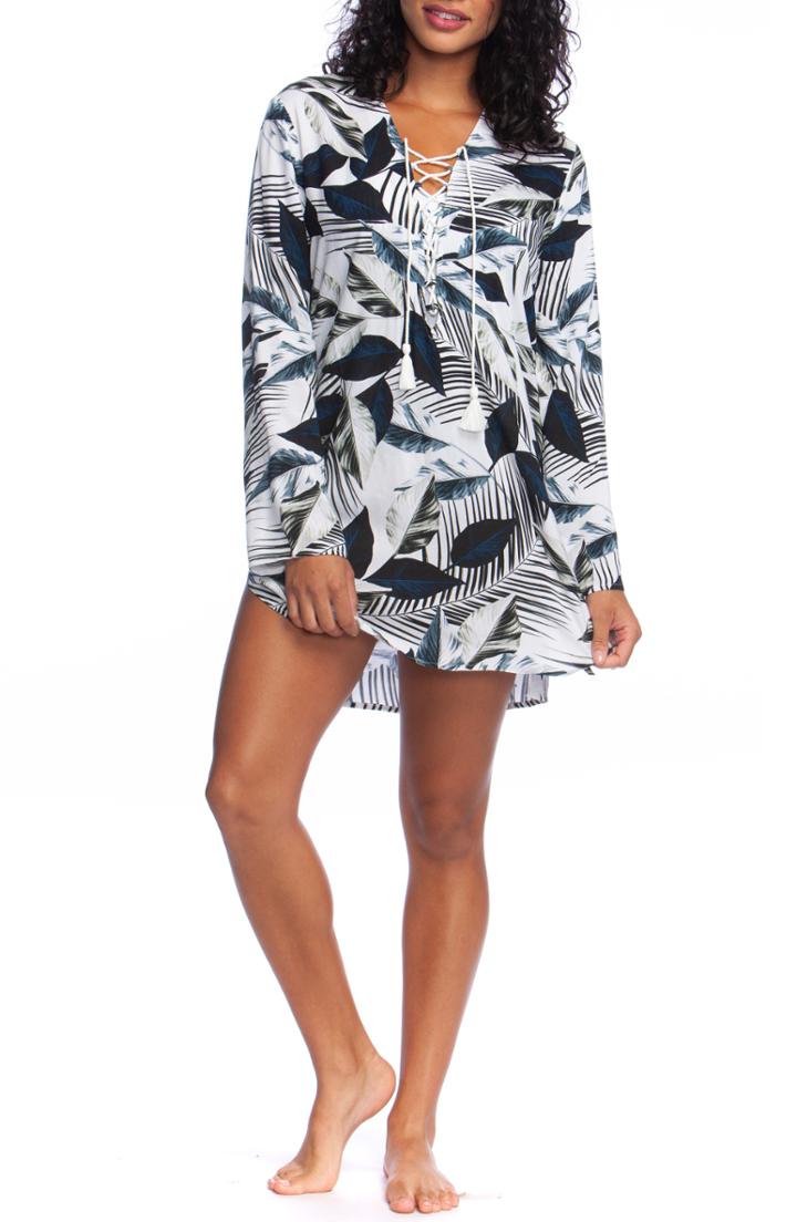 Women's La Blanca Lace-up Cover-up Tunic
