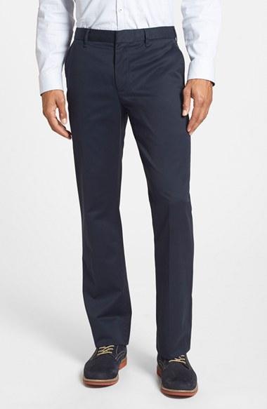 Men's Bonobos 'weekday Warriors' Non-iron Straight Leg Cotton Pants X 30 - Blue