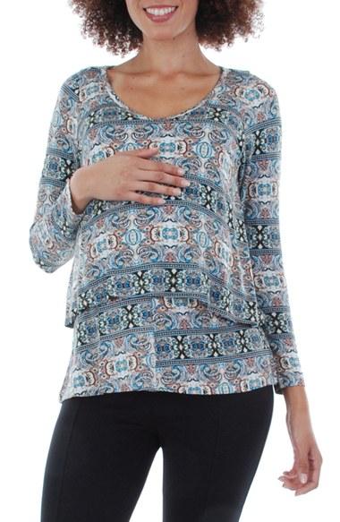Women's Everly Grey Payton Maternity/nursing Top - Ivory