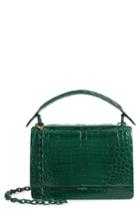 Nancy Gonzalez Divino Genuine Crocodile Top Handle Bag - Green
