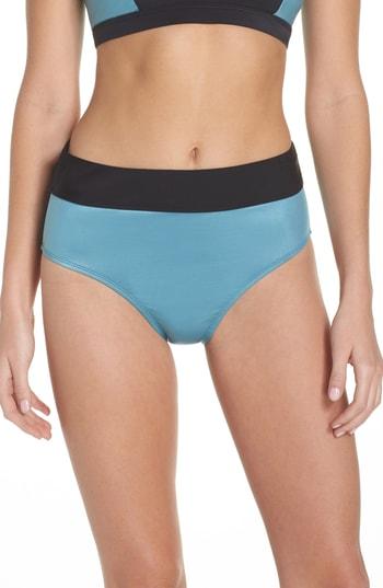 Women's Zella Element High Waist Bikini Bottoms - Blue/green