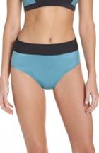 Women's Zella Element High Waist Bikini Bottoms - Blue/green