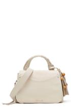 Elizabeth And James Small Trapeze Leather Satchel - Beige