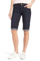 Petite Women's Wit & Wisdom Ab-solution Denim Bermuda Shorts P - Blue