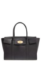 Mulberry 'new Bayswater' Grained Leather Satchel - Black
