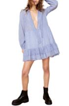 Women's The East Order Florence Tie Neck Trapeze Minidress - Blue