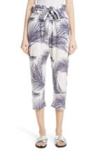 Women's Paradised Surf Print Paperbag Pants - White