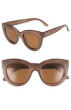 Women's Seafolly Tortola V2 51mm Polarized Cat Eye Sunglasses - Stone