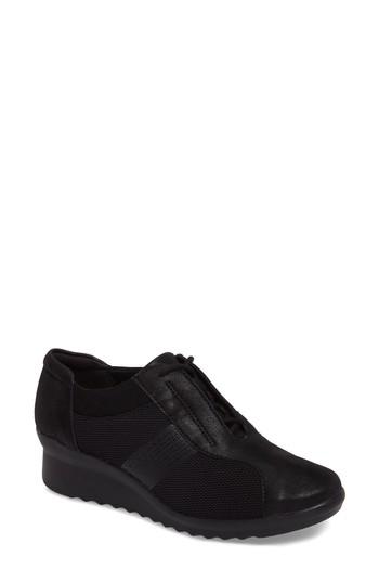 Women's Clarks Caddell Fly Sneaker .5 N - Black