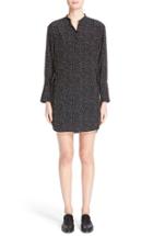 Women's Grey Jason Wu Mini Polka Dot Silk Shirt Dress
