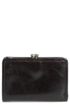 Women's Hobo Delta Calfskin Leather Wallet - Black