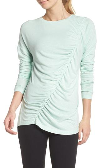 Women's Zella So Graceful Ruched Tee - Green