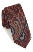 Men's Nordstrom Men's Shop Melange Paisley Tie, Size - Red
