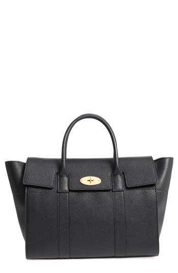 Mulberry Bayswater Calfskin Leather Satchel - Black