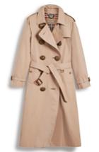 Women's Burberry Eastheath Bird Button Cotton Trench Coat Us / 42 It - Brown