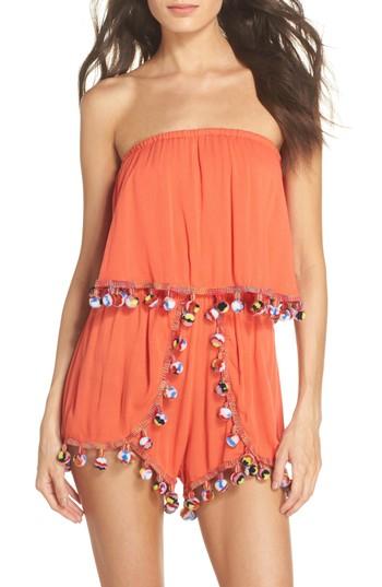 Women's Surf Gypsy Red Fruit Punch Cover-up Romper - Red