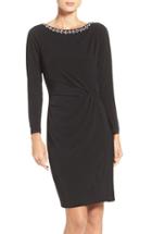 Women's Ellen Tracy Embellished Jersey Sheath Dress