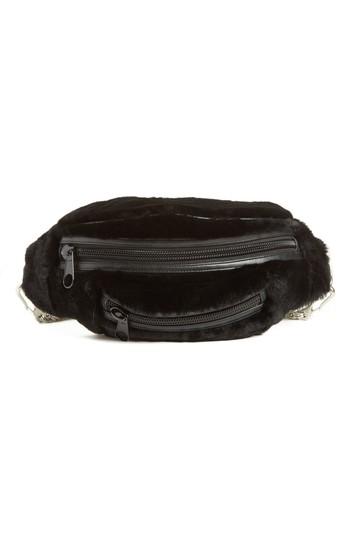 Alexander Wang Primary Box Chain Genuine Shearling Fanny Pack -