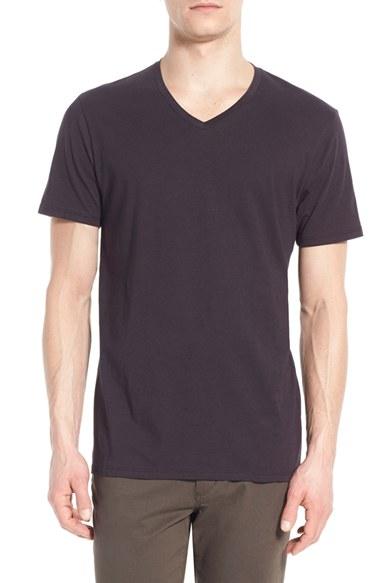 Men's Vince Pima Cotton V-neck T-shirt - Black